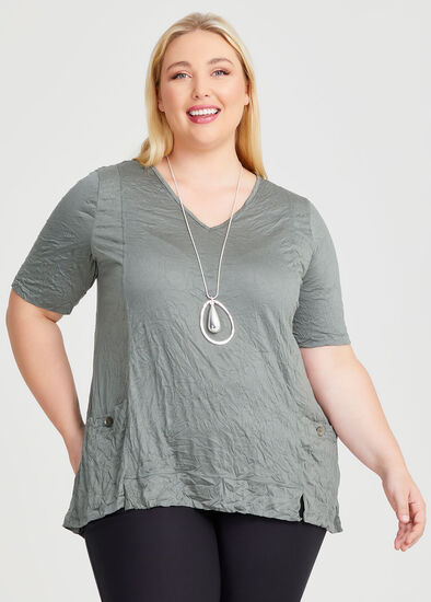 Plus Size Bamboo Calla Pocket Top