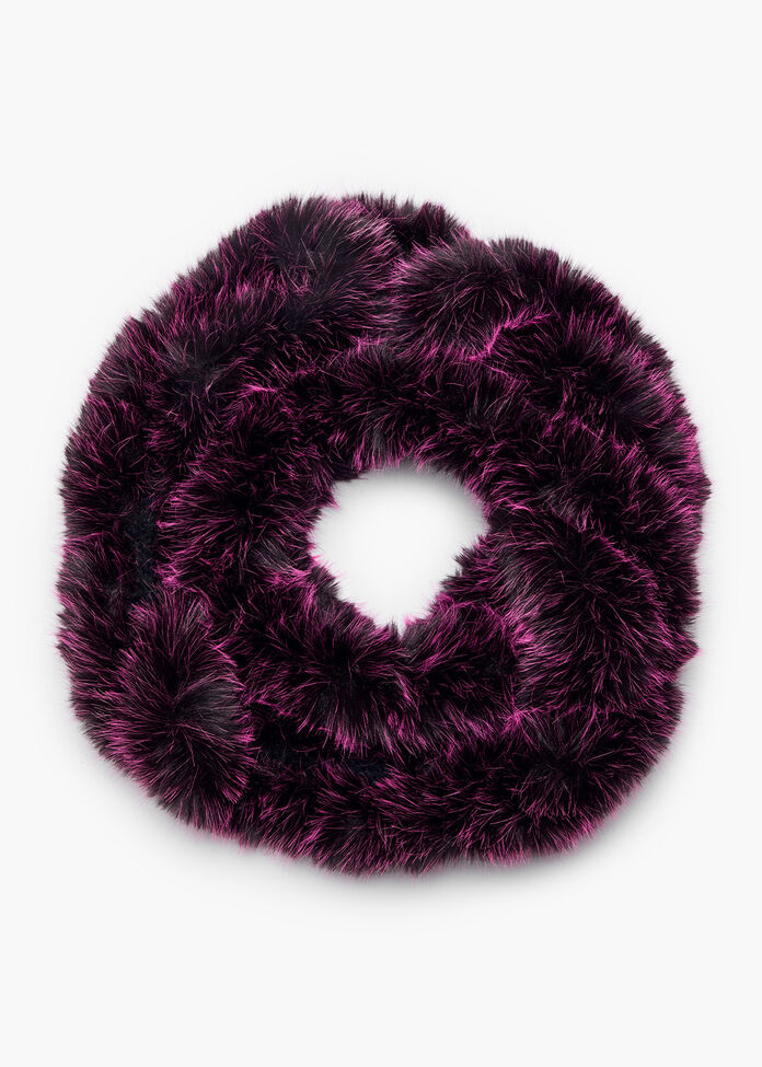 Shop Pink Faux Fur Scarf in Red | Accessories | Taking Shape AU
