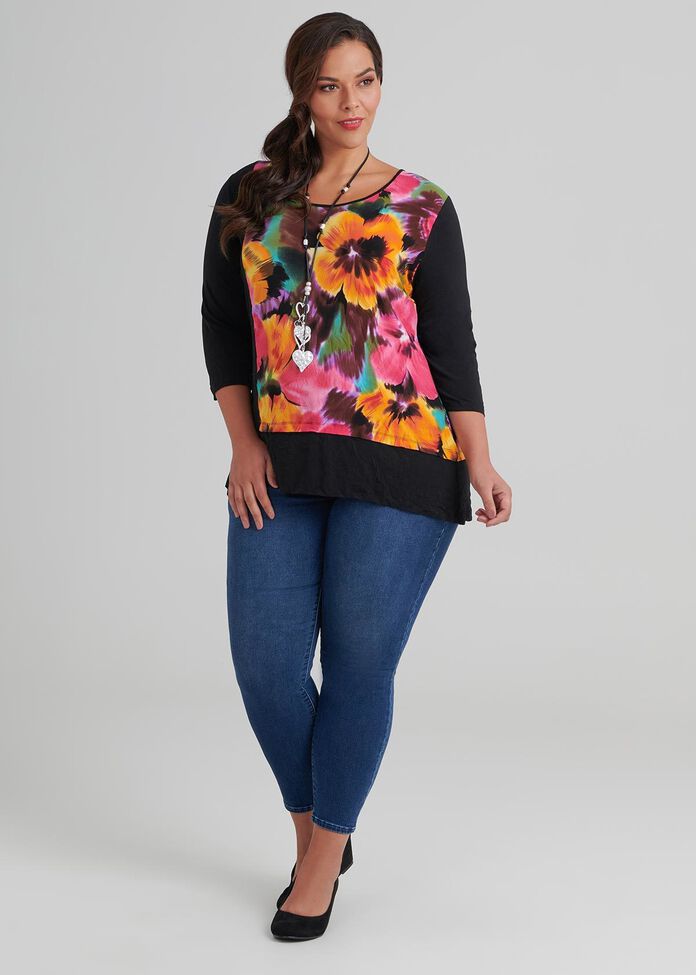 Shop Plus Size Pansy Top in Floral | Sizes 12-30 | Taking Shape AU