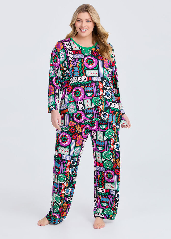 Bamboo Fun Print Pyjama Pant, , hi-res