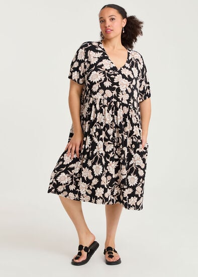 Plus Size Joy Printed Dress