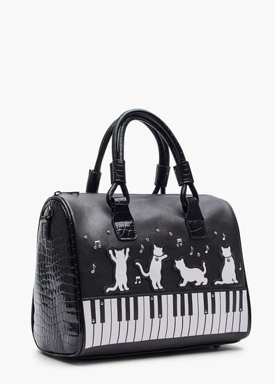 Plus Size Piano Cat Shoulder Bag