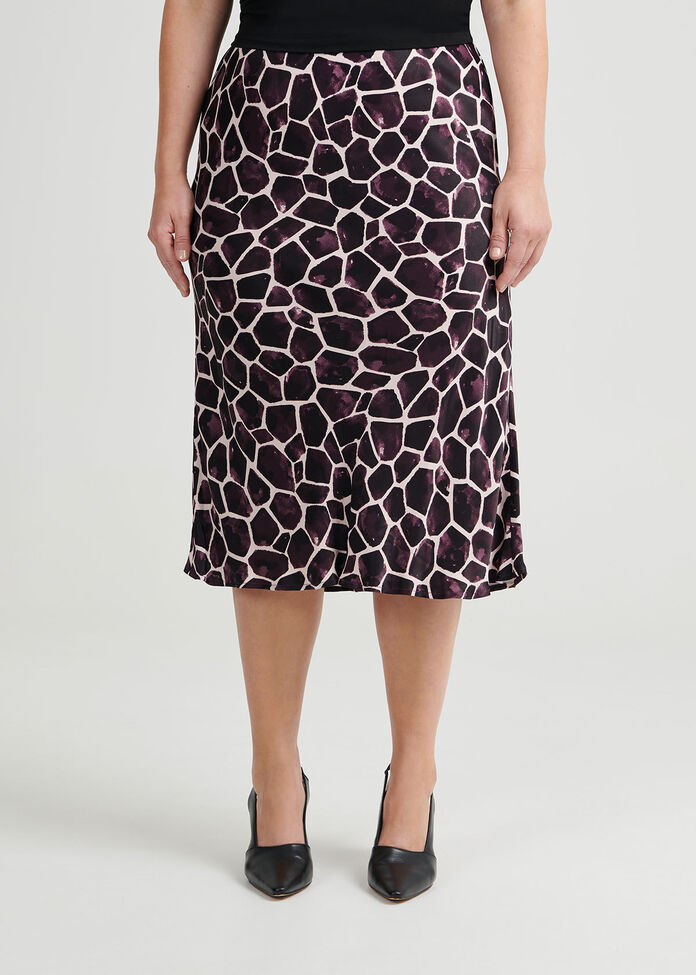 Chloe Giraffe Print Skirt, , hi-res