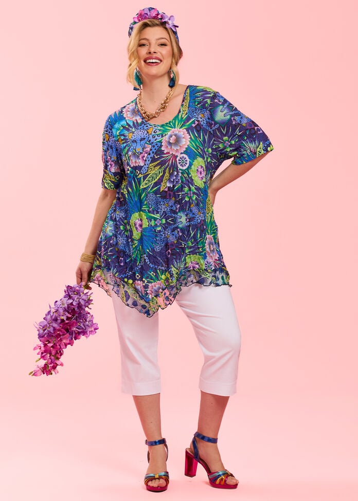 Catalina Mesh Trim Crush Tunic, , hi-res