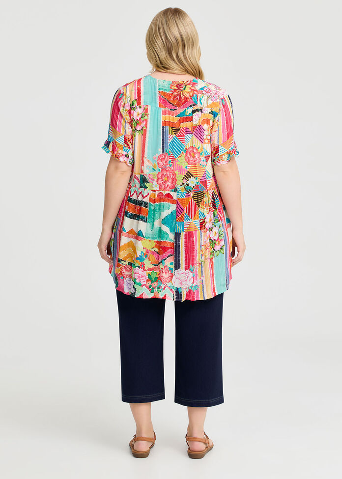 The Travel Wide Leg Crop Jean, , hi-res
