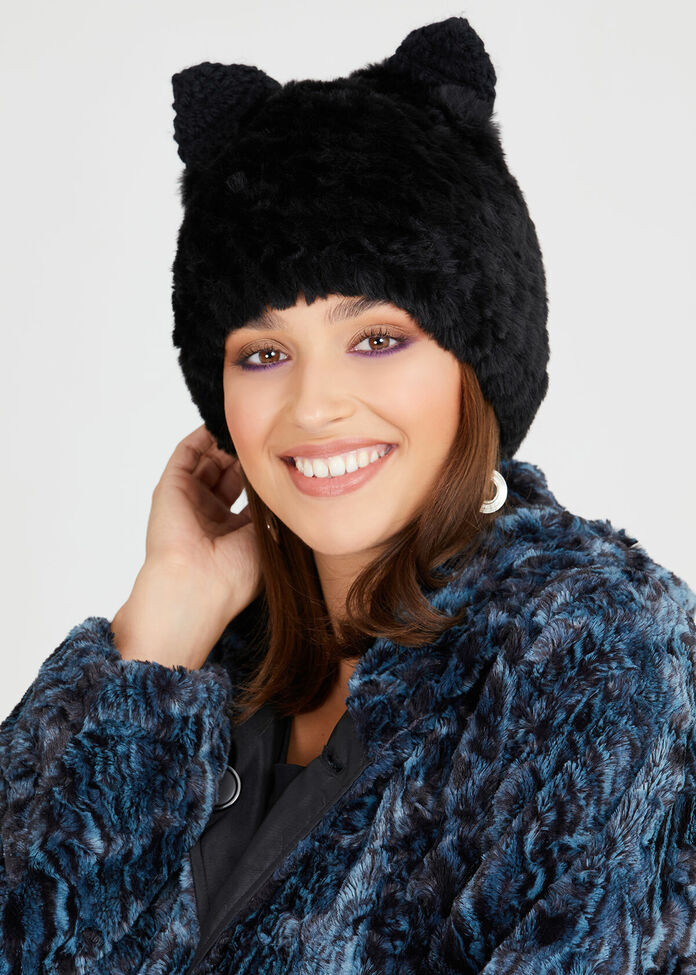 Fur Kitty Beanie, , hi-res