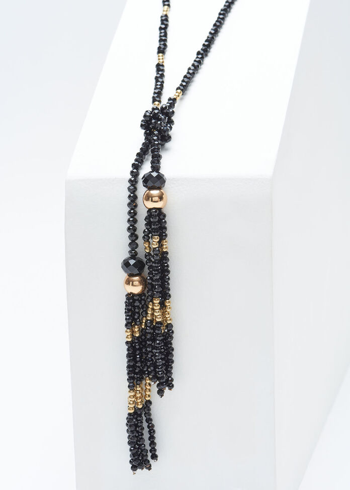 Shimmer Tassel Necklace, , hi-res