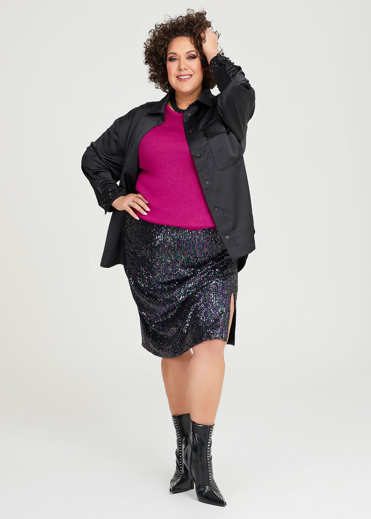 Plus size sequin hot sale skirt express