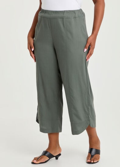 Plus Size Natural Stella Wide Leg Pant