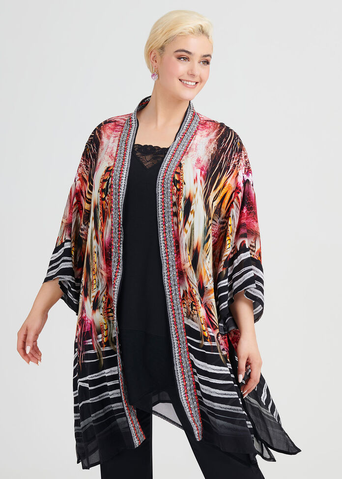 Shop Plus Size Zanzibar Safari Kimono in Print | Taking Shape AU