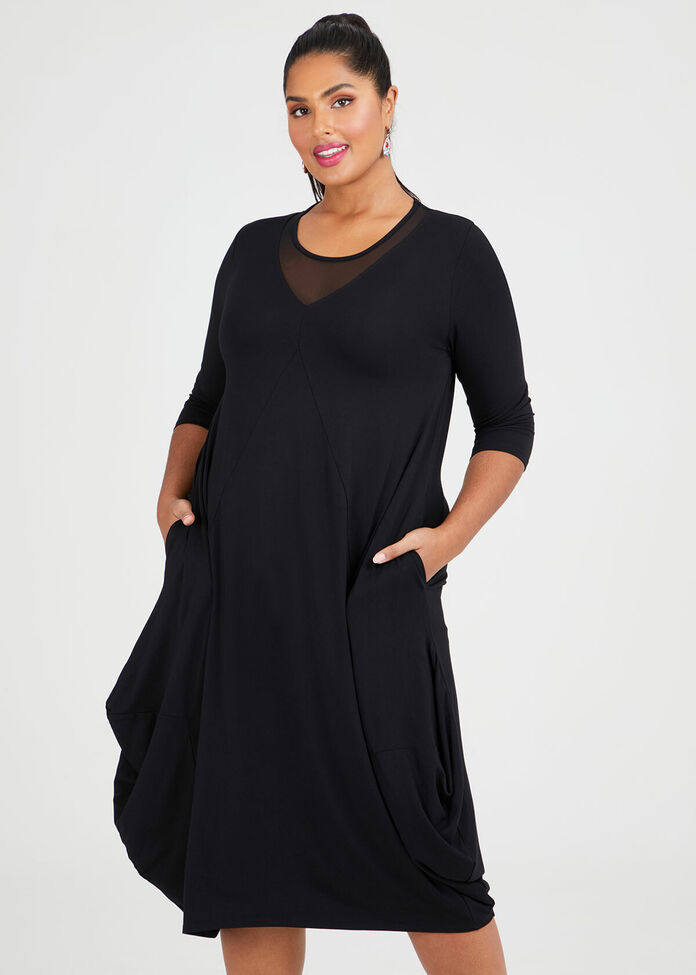 Shop Plus Size Bamboo Breezy Dress in Black | Taking Shape AU