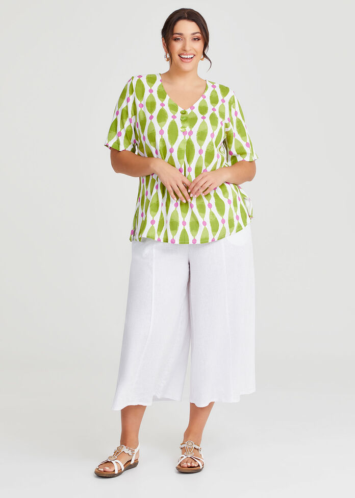 Button Front Natural Top, , hi-res