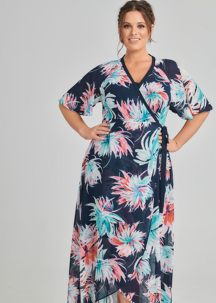 Adriana Maxi Wrap Dress, , hi-res