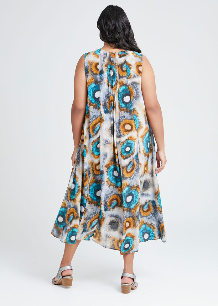 Natural Tie Dye Maxi Dress, , hi-res