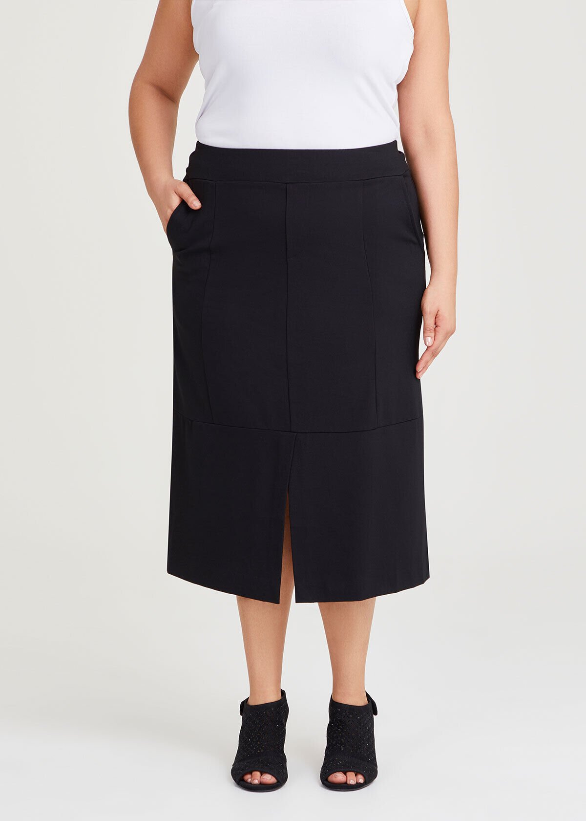 Plus size black skirt nz cheap