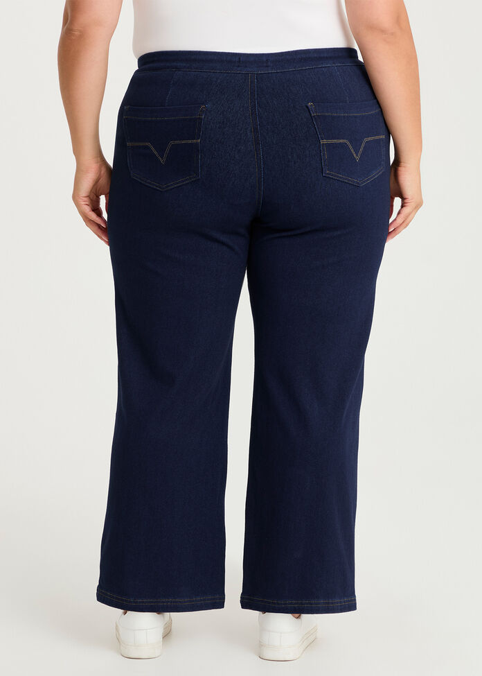 Petite Travel Wide Leg Jean, , hi-res