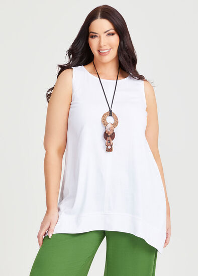 Plus Size Natural Charelle Sleeveless Top