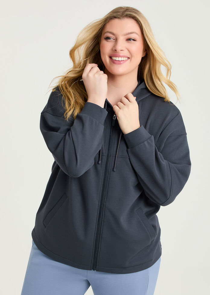 Luxe Touch Seam Detail Hoodie, , hi-res