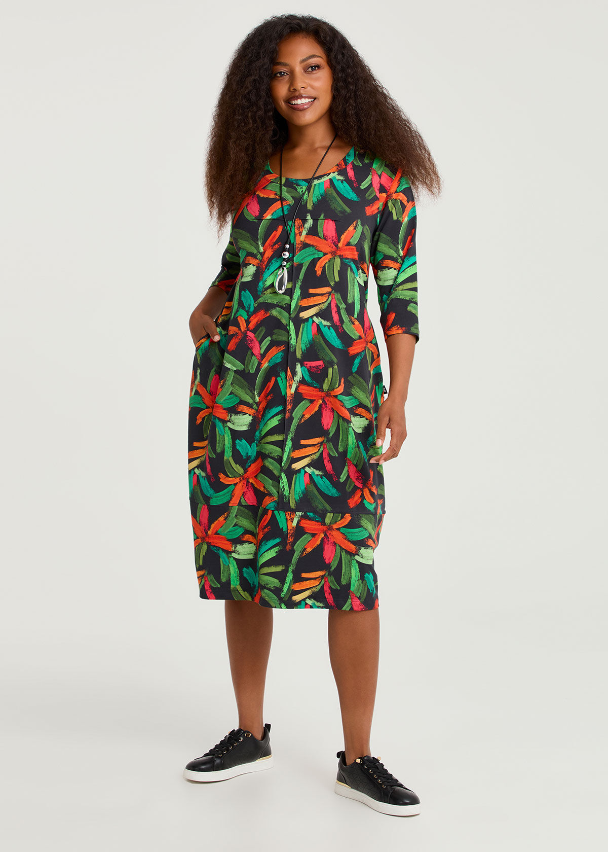 Shop Plus Size Cotton Dahlia Dress, Multi | Taking Shape AU