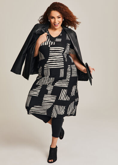 Plus Size Natural Evie Short Sleeve Dress