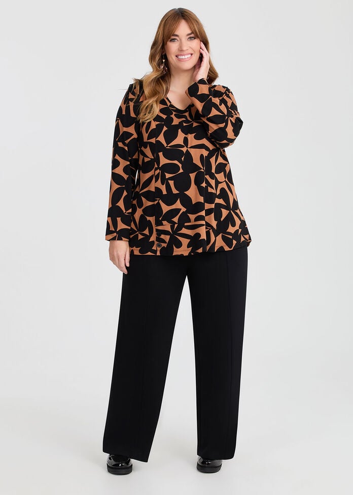 Natural Ade Abstract Floral Top, , hi-res