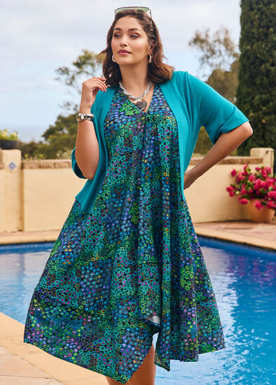 Plus Size Jessie Crop Natural Cardigan