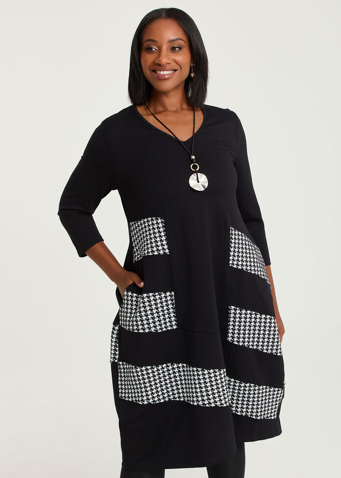 Tulip Spliced Bamboo Ponte Dress, , hi-res