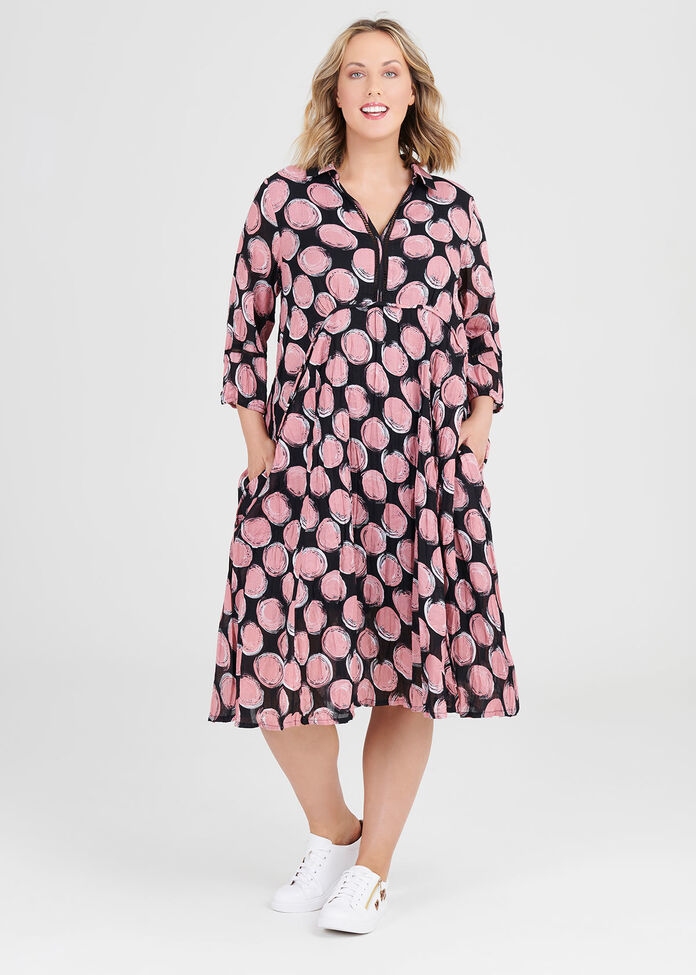 Shop Cotton Textures Spot Dress in Print, Sizes 12-30 | Taking Shape AU