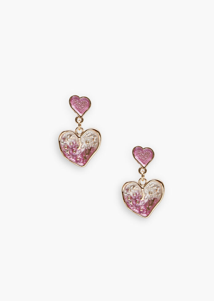 Pretty Heart Earrings, , hi-res