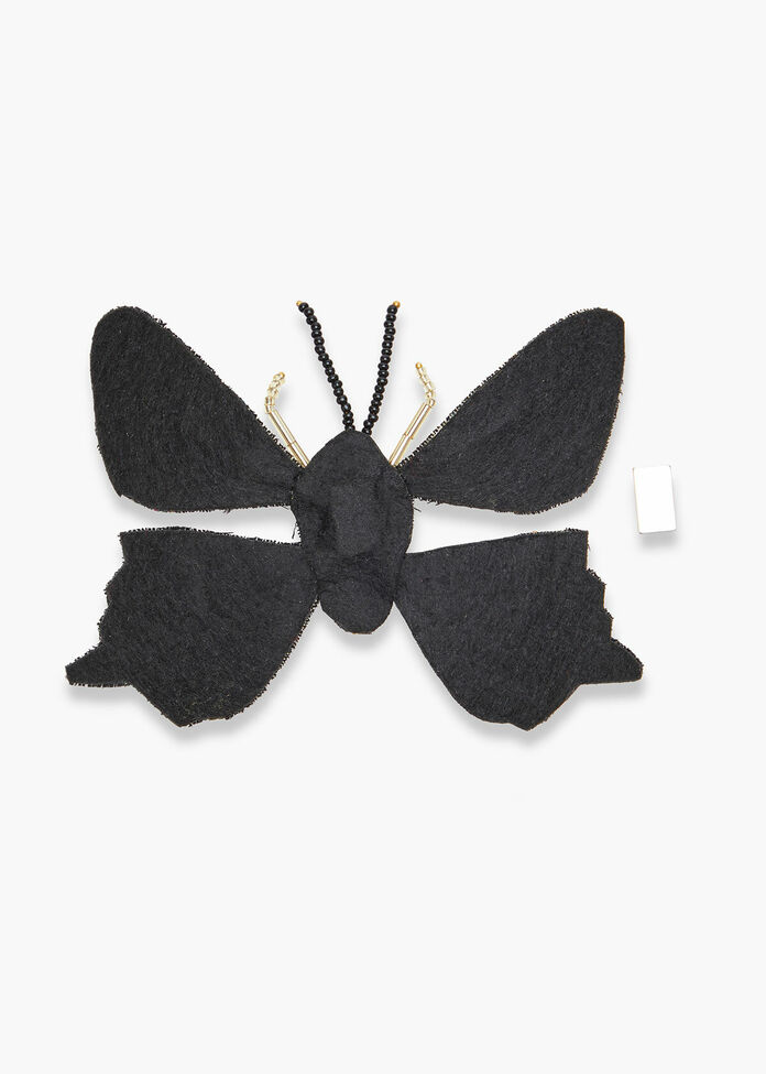 Lurex Butterfly Brooch, , hi-res