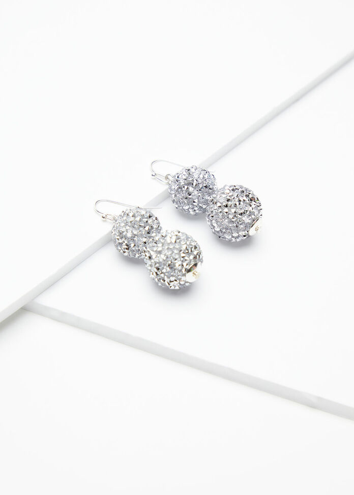 Diamante Ball Earrings, , hi-res