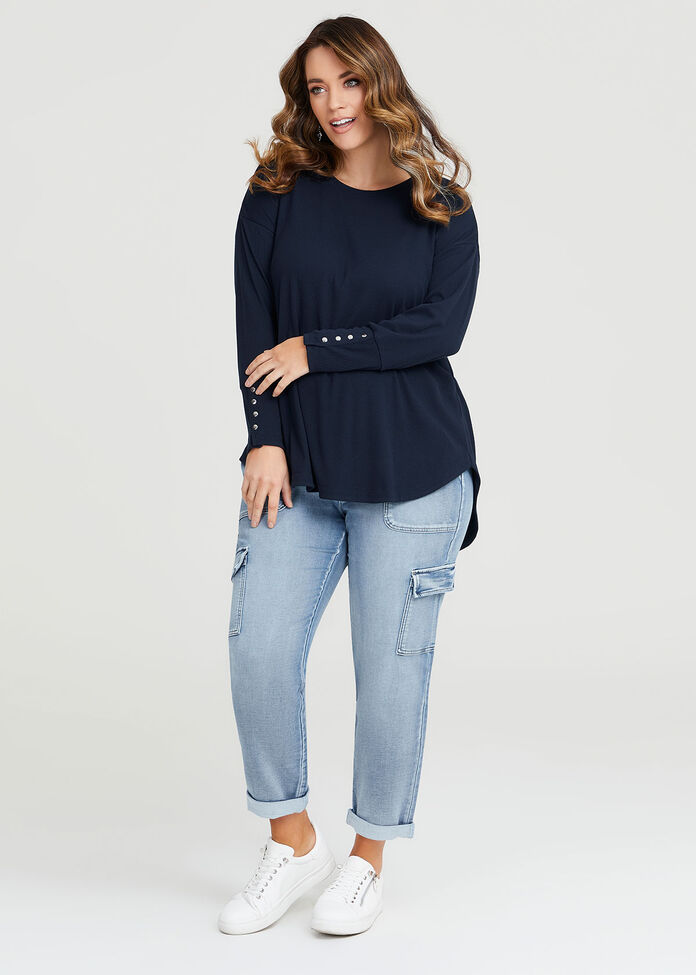 Rib Hi-lo Top, , hi-res