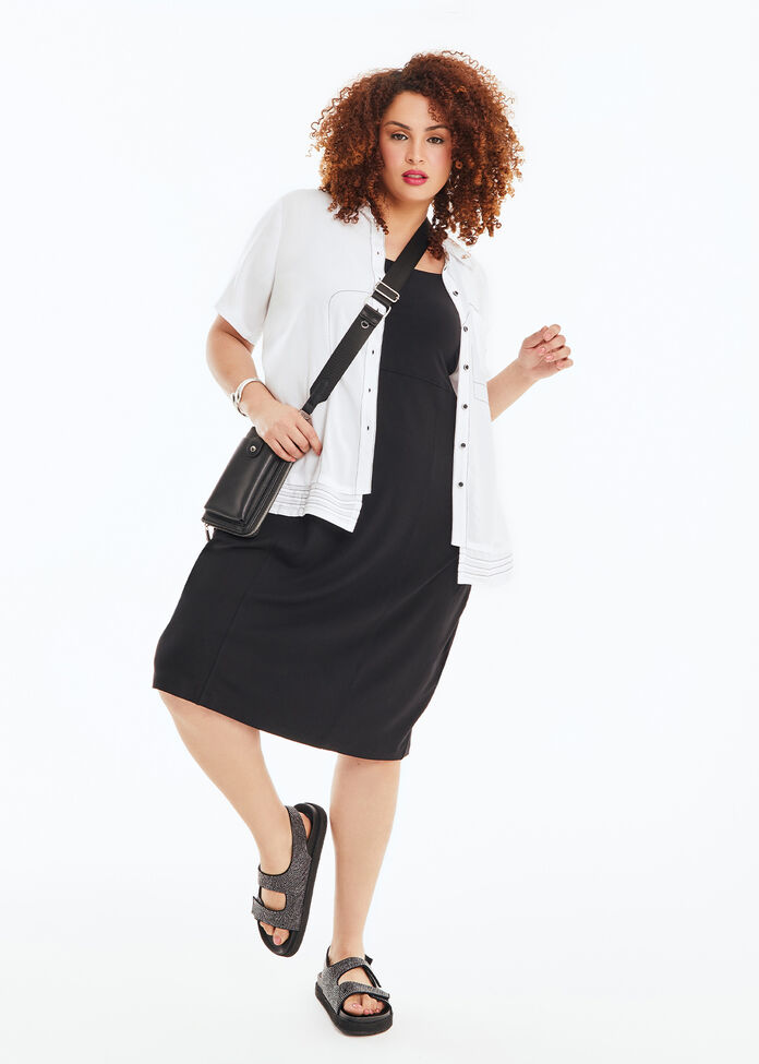 Natural Summer Pinafore Dress, , hi-res