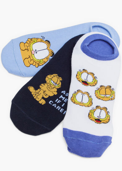 3Pk Garfield Cotton Ankle Socks