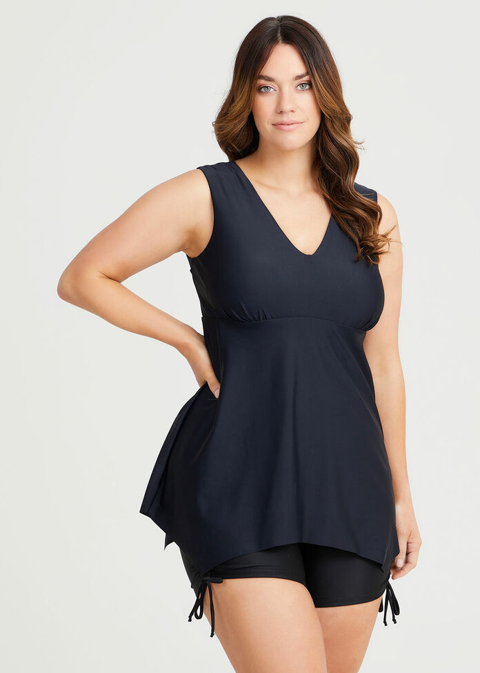 Shop Plus Size Open Back Tankini In Black Sizes 12 30 Taking Shape Us 6233