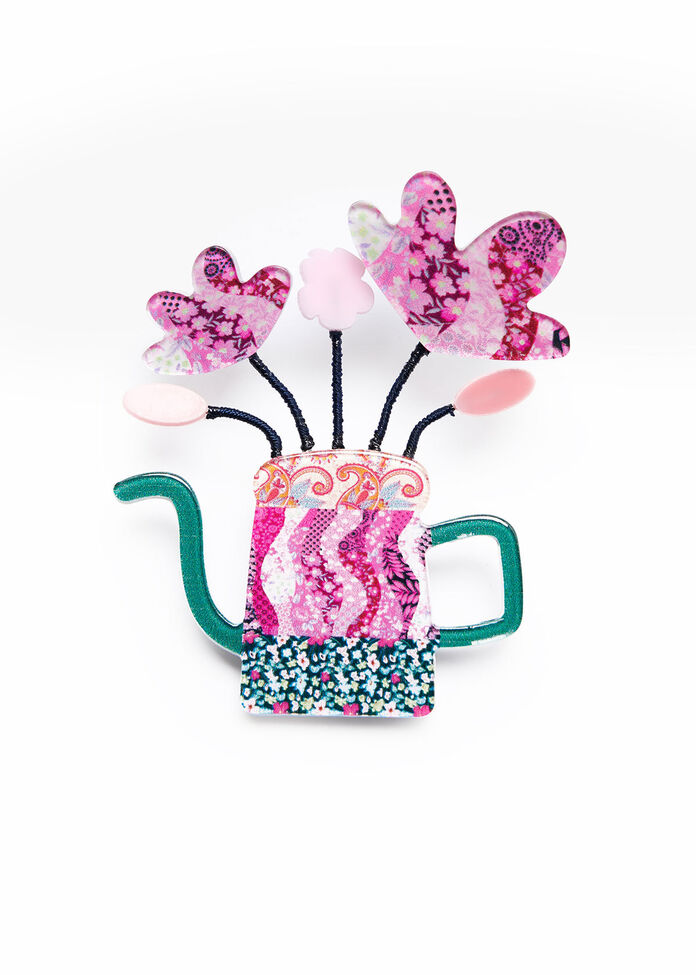Potted Colour Brooch, , hi-res
