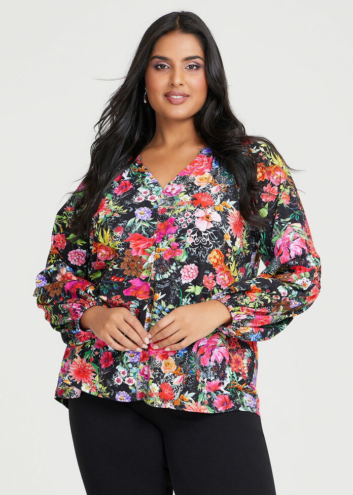 Cotton on floral top (Z) main image 1