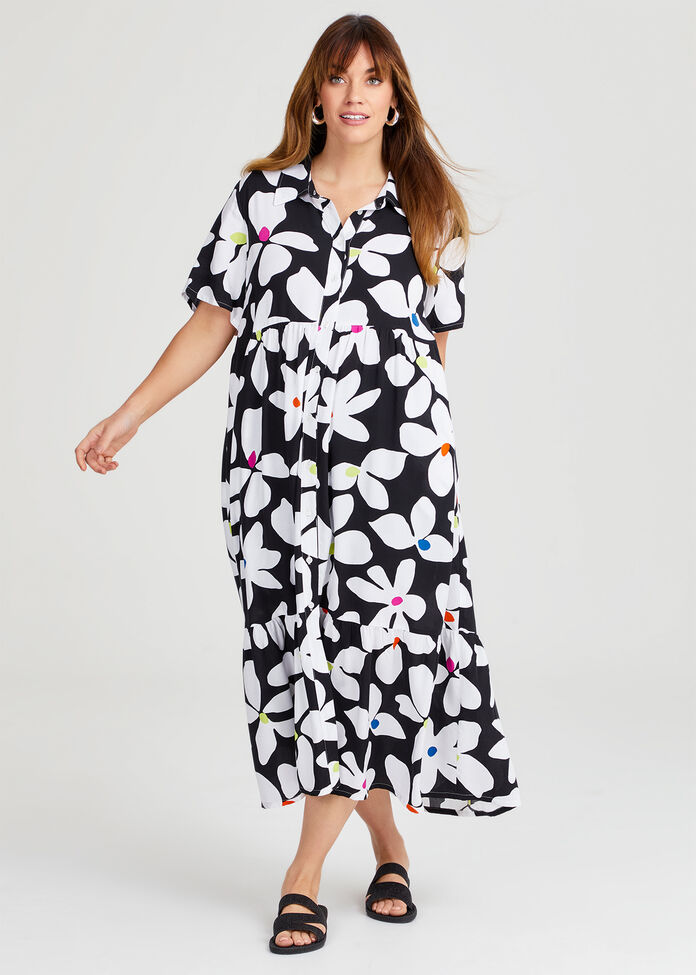 Shop Plus Size Bamboo Bloom Dress in Multi | Taking Shape NZ
