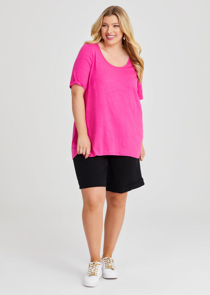 Crew Neck Slub Jersey T-shirt, , hi-res