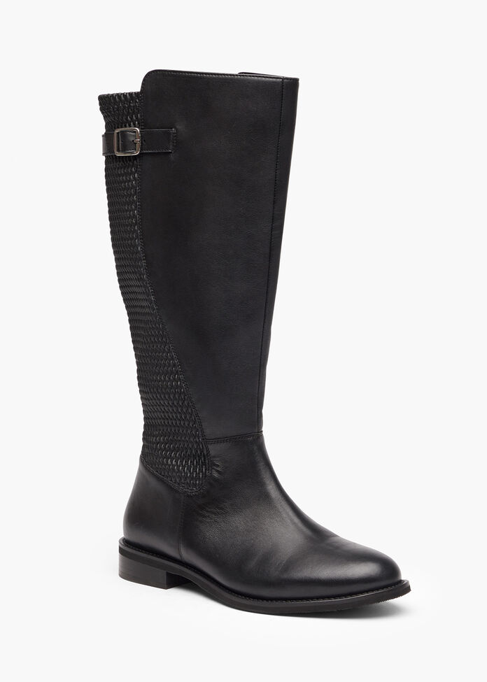 Leather Stretch Knee Boot, , hi-res