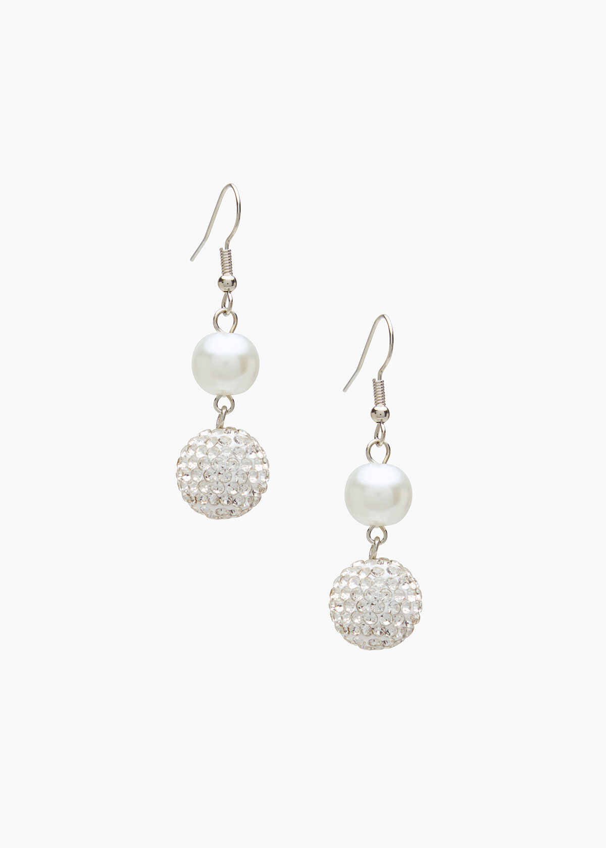 Pearl diamante earrings on sale
