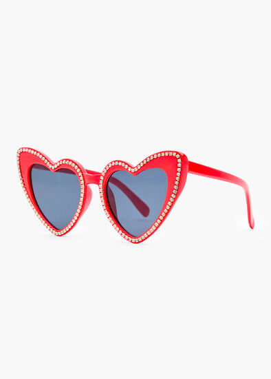 Heart Diamonte Sunglasses