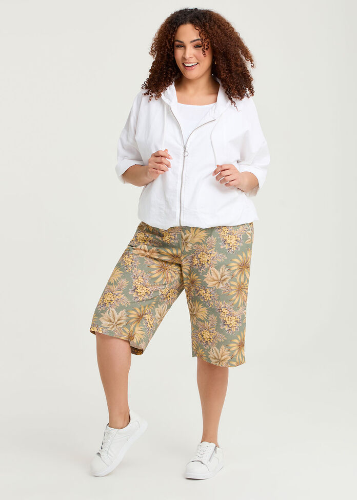 Cotton Linen Hood Jacket, , hi-res