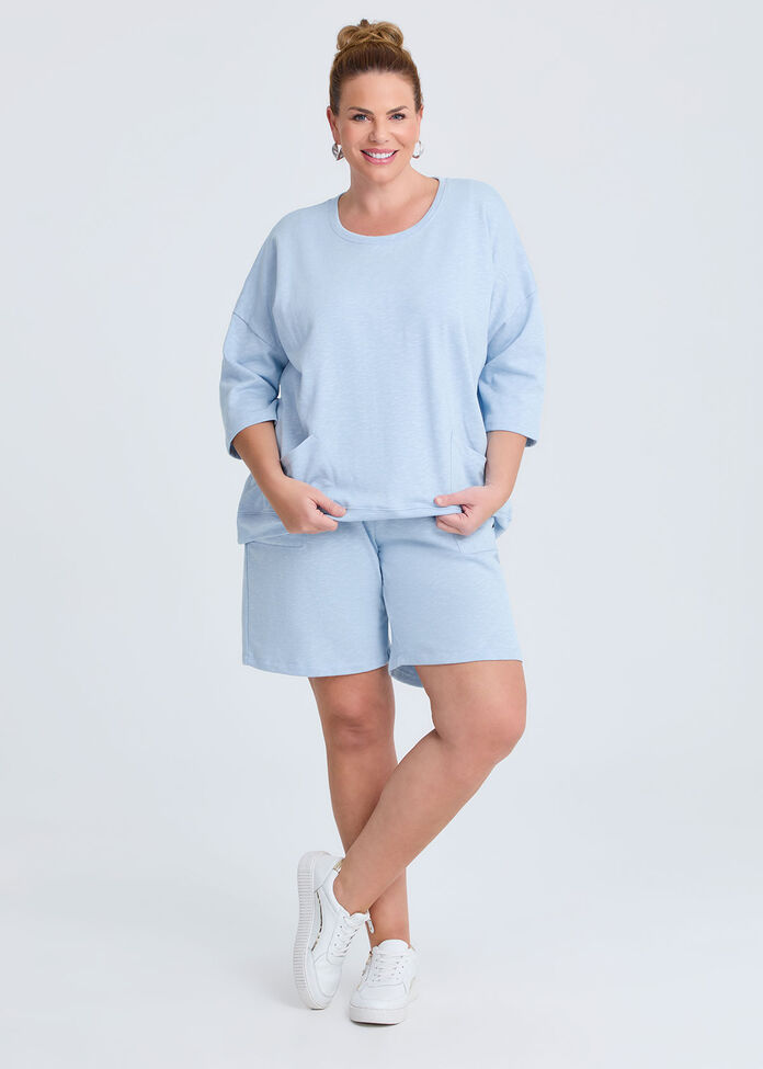 Pull On Sweat Short, , hi-res