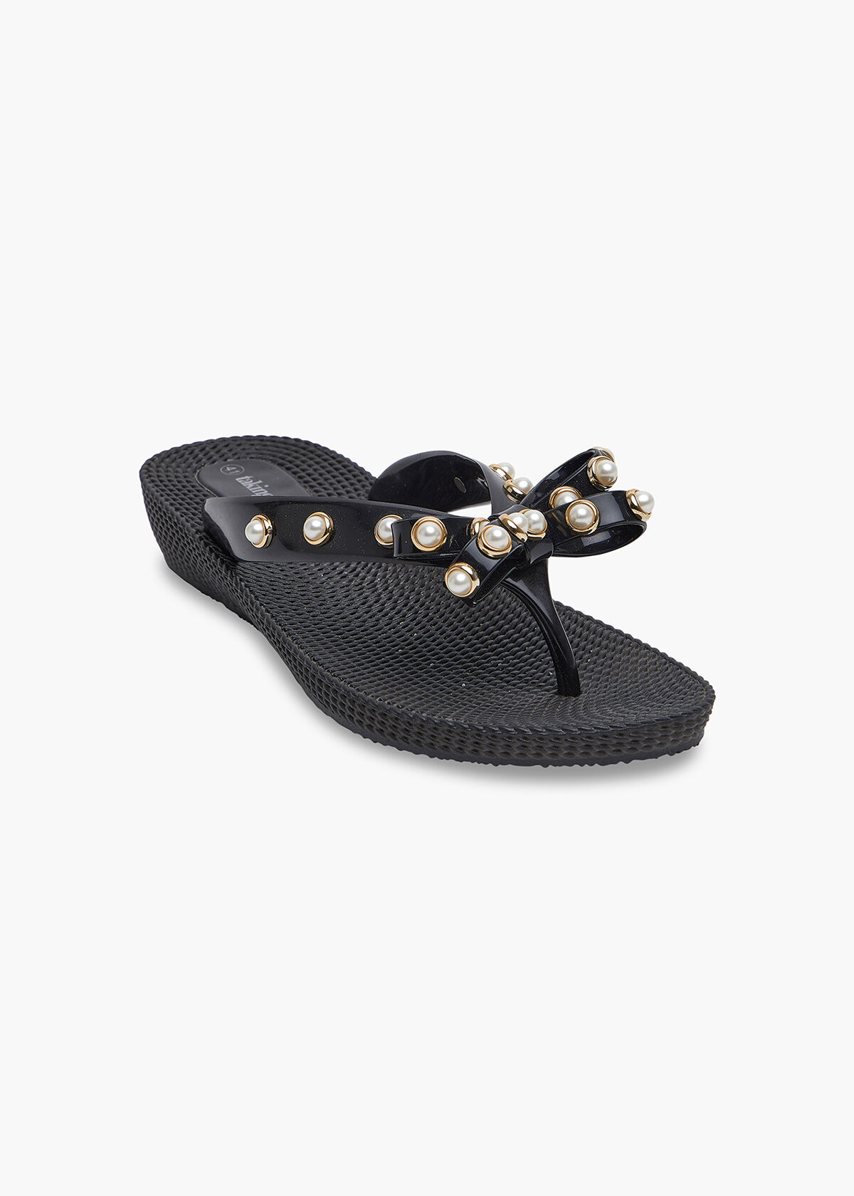 jelly pearl sandals