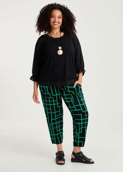 Plus Size Natural Tia Abstract Pant