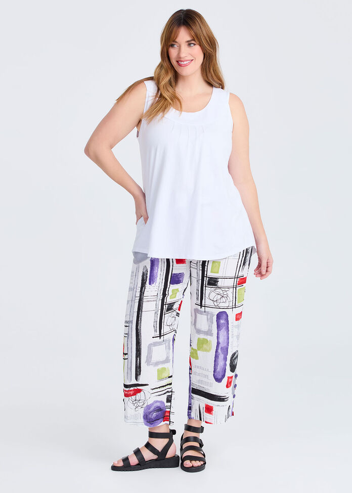 Check Linen Bamboo Pant, , hi-res