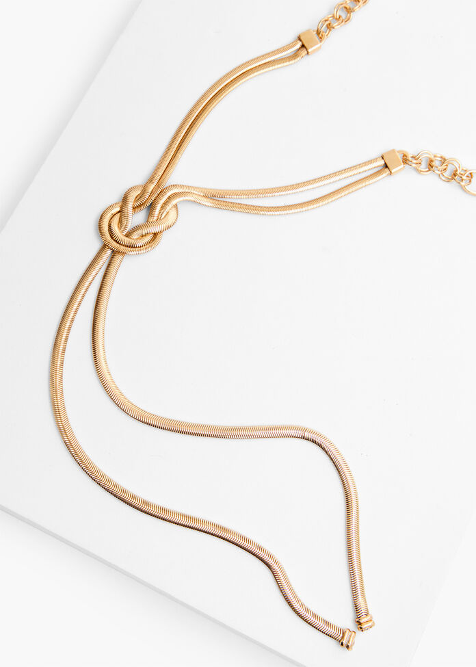 Knot Lariat Necklace, , hi-res