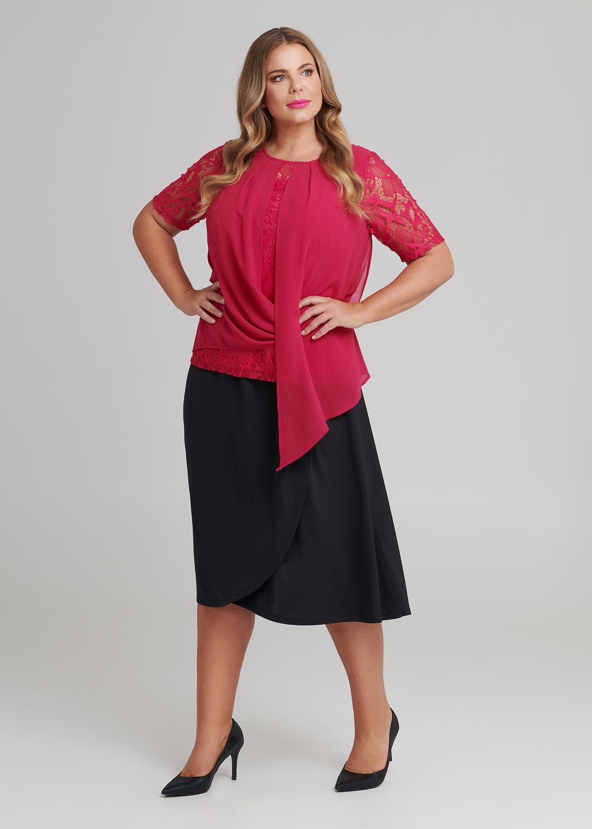 Plus size pencil wrap skirt clearance
