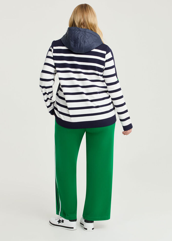 Knit Sleeve Quilted Puffer Jacket, , hi-res